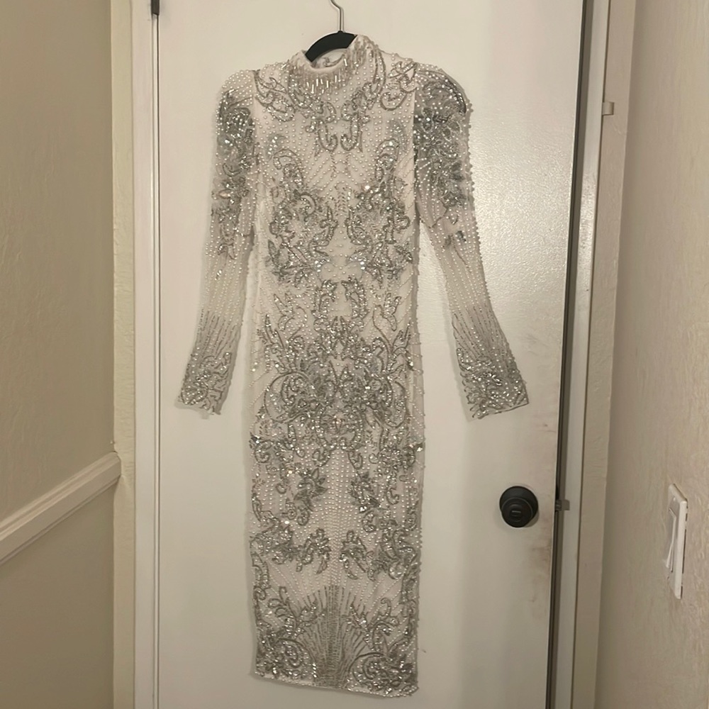 Pearl Placement MIDI Dress